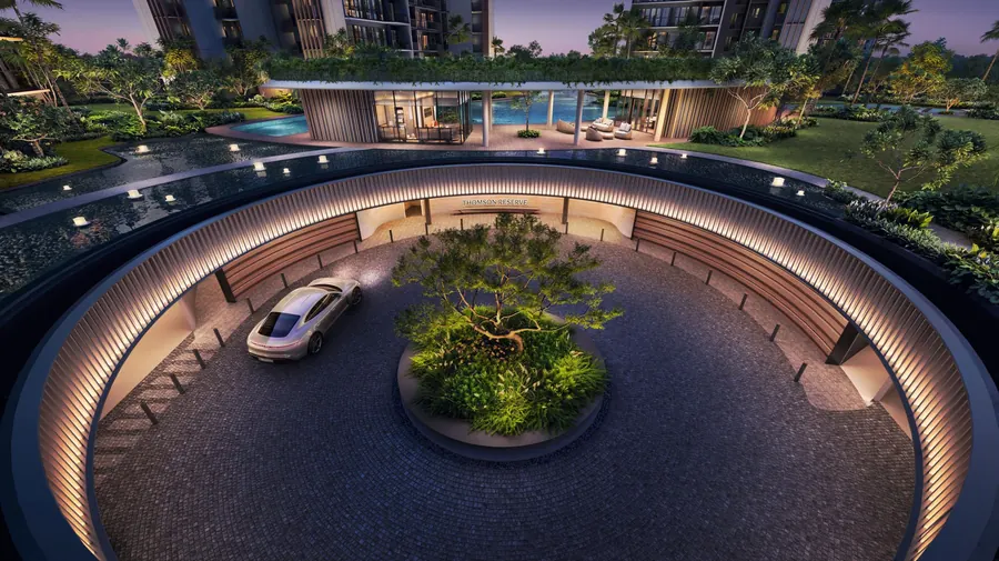 Arrival drop-off court — artist's impression