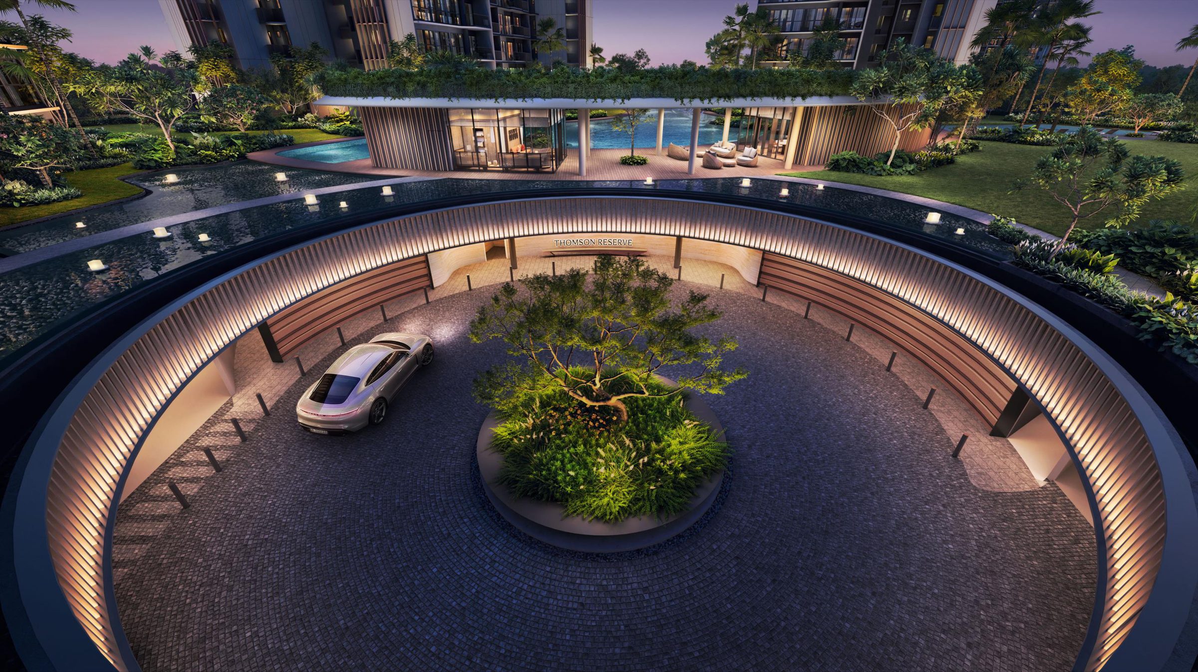 Arrival drop-off court — artist's impression