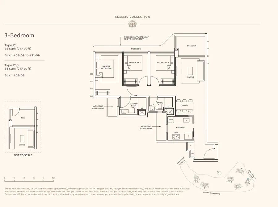Thomson Reserve type C1 floor plan