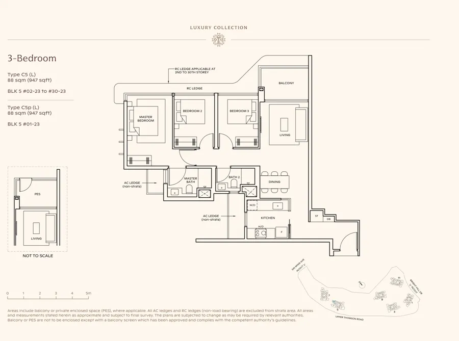 Thomson Reserve type C5 (L) floor plan