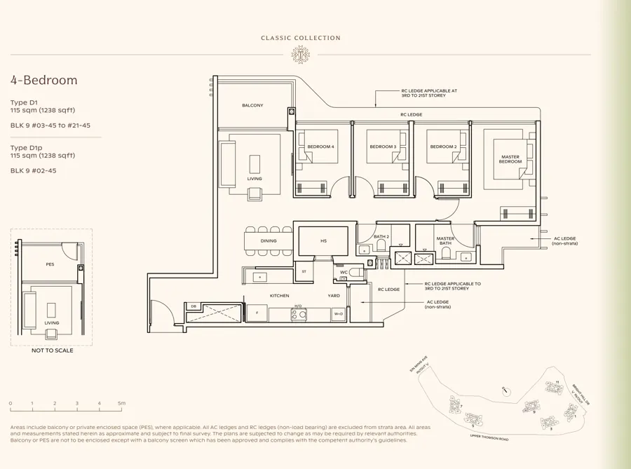 Thomson Reserve type D1 floor plan