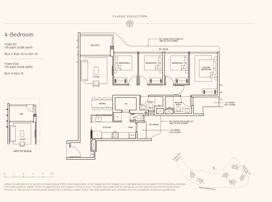 Thomson Reserve type D2 floor plan