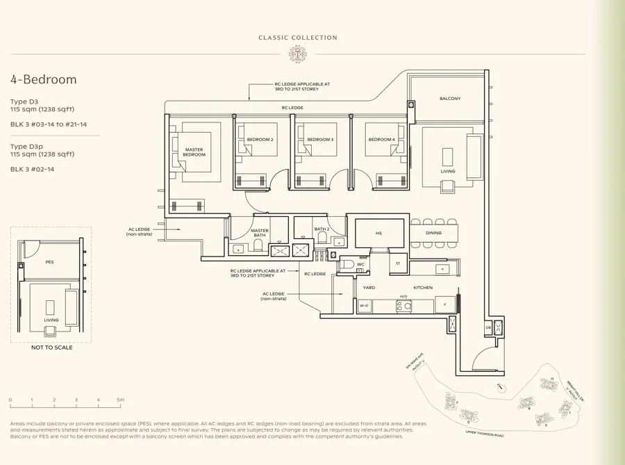 Thomson Reserve type D3 floor plan