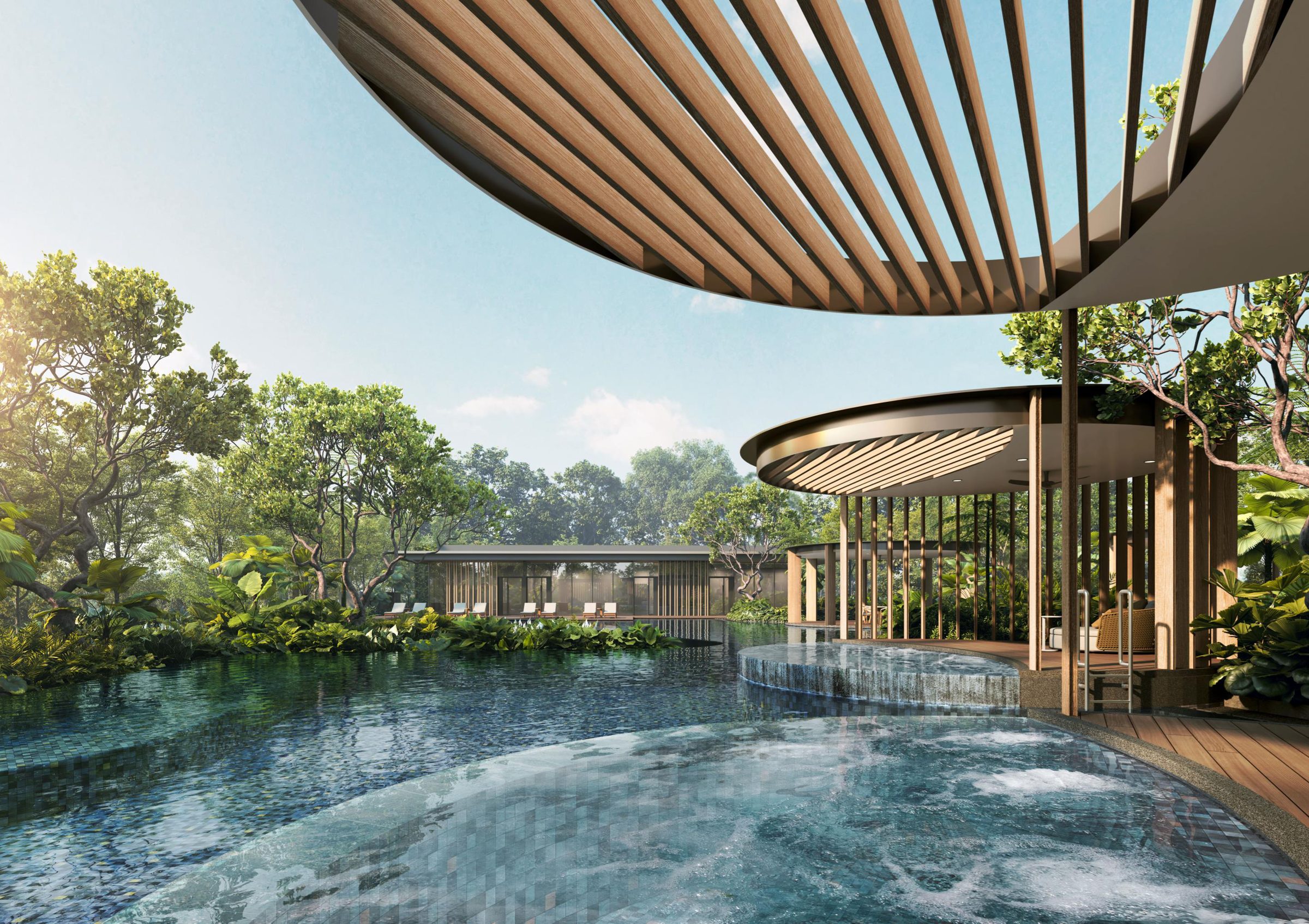 Wellness Club hydro spa pool and wellness pods — artist's impression